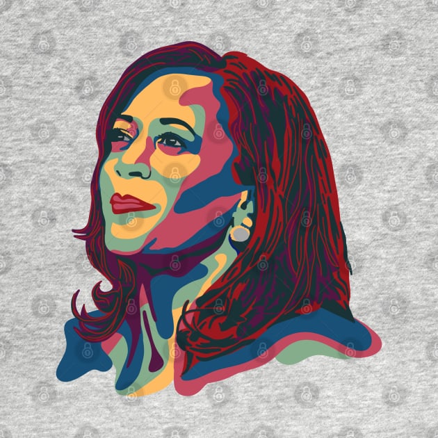 Kamala Harris Portrait by Slightly Unhinged